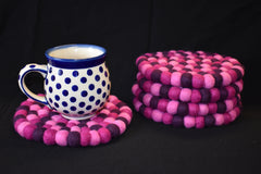 Large Pink Felt Ball Mat 20cm