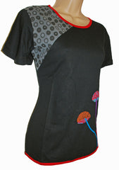 Mushroom Cotton T-Shirt Top