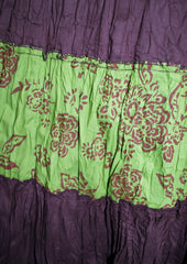 Crinkle Cotton Tiered Skirt