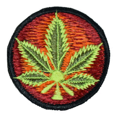 Hemp Leaf Sew On Patch - 6cm
