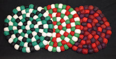 Large Christmas Felt Ball Mat 20cm