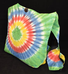 Tie Dye Cotton Monk Shoulder Bag