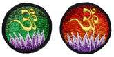 Lotus Om Sew On Patch - 6cm