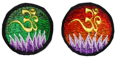 Lotus Om Sew On Patch - 6cm
