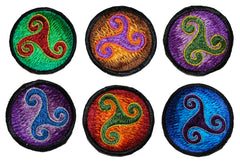 Celtic Spiral Sew On Patch - 6cm