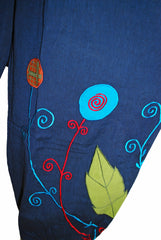 Hippy Flower Pattern Cotton Trousers