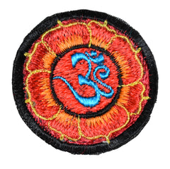 Lotus Flower Om Sew On Patch - 6cm
