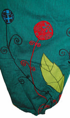 Hippy Flower Pattern Cotton Trousers