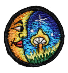 Mushroom Moon Sew On Patch - 6cm