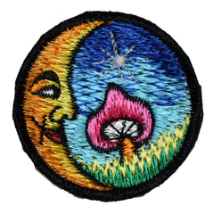 Mushroom Moon Sew On Patch - 6cm
