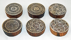 Indian Wood Printing Block - Circle