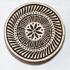 Indian Wood Printing Block - Circle