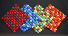 Large Square Felt Ball Mat 20cm