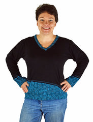 Long Sleeve V Neck Top