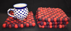 Large Square Felt Ball Mat 20cm
