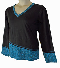 Long Sleeve V Neck Top