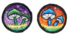 Double Mushroom Sew On Patch - 6cm