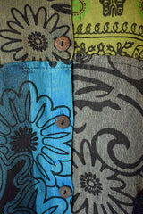 Patchwork Cotton Plus Size Blouse