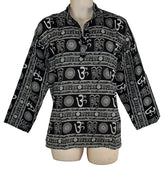 Om Print Summer Cotton Shirt