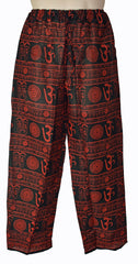 Summer Printed Cotton Om Trousers