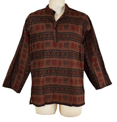 Om Print Summer Cotton Shirt