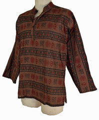 Om Print Summer Cotton Shirt