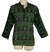 Om Print Summer Cotton Shirt