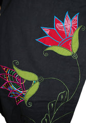 Hippy Butterfly & Flower Pattern Cotton Trousers