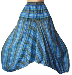 Striped Cotton Harem Trousers
