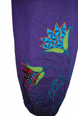Hippy Butterfly & Flower Pattern Cotton Trousers