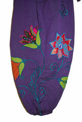 Hippy Butterfly & Flower Pattern Cotton Trousers