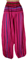 Striped Cotton Wide Leg Trousers