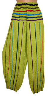 Striped Cotton Wide Leg Trousers