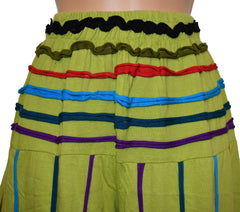 Striped Cotton Wide Leg Trousers