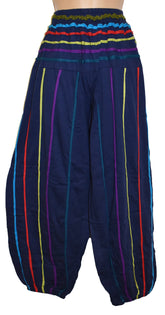 Striped Cotton Wide Leg Trousers