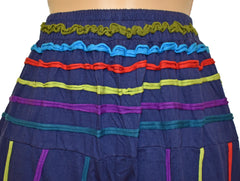 Striped Cotton Wide Leg Trousers