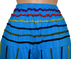 Striped Cotton Wide Leg Trousers