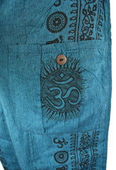 Om Print Cotton Harem Trousers