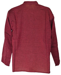 Plain Cotton Collarless Shirt