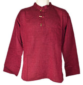 Plain Cotton Collarless Shirt