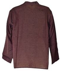 Plain Cotton Collarless Shirt