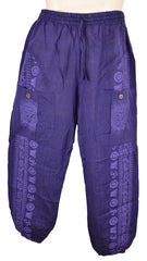Om Print Cotton Harem Trousers