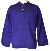 Plain Cotton Collarless Shirt