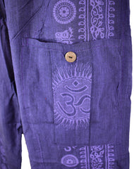 Om Print Cotton Harem Trousers