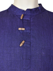 Plain Cotton Collarless Shirt