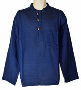 Plain Cotton Collarless Shirt