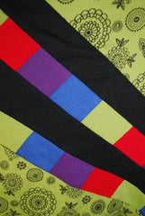 Patchwork Striped Cotton Skirt