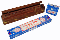 Nag Champa Incense and Elephant Burner Gift Set