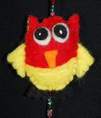 Fair Trade Bead & Felt Owl Hanging Dangley String