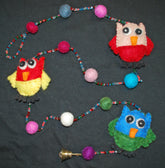 Fair Trade Bead & Felt Owl Hanging Dangley String